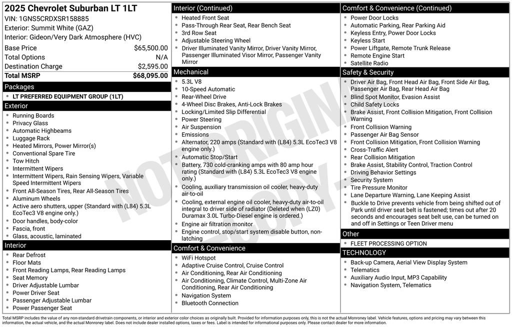 Used 2025 Chevrolet Suburban LT RWD image 31