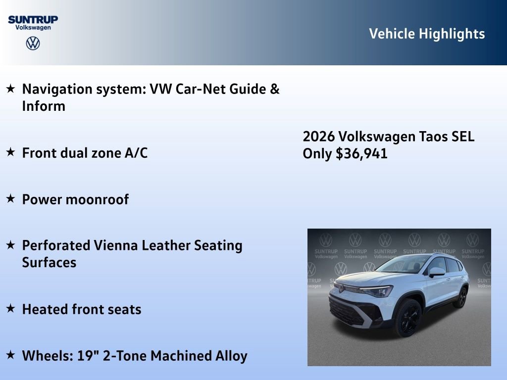 New 2026 Volkswagen Taos SEL image 7