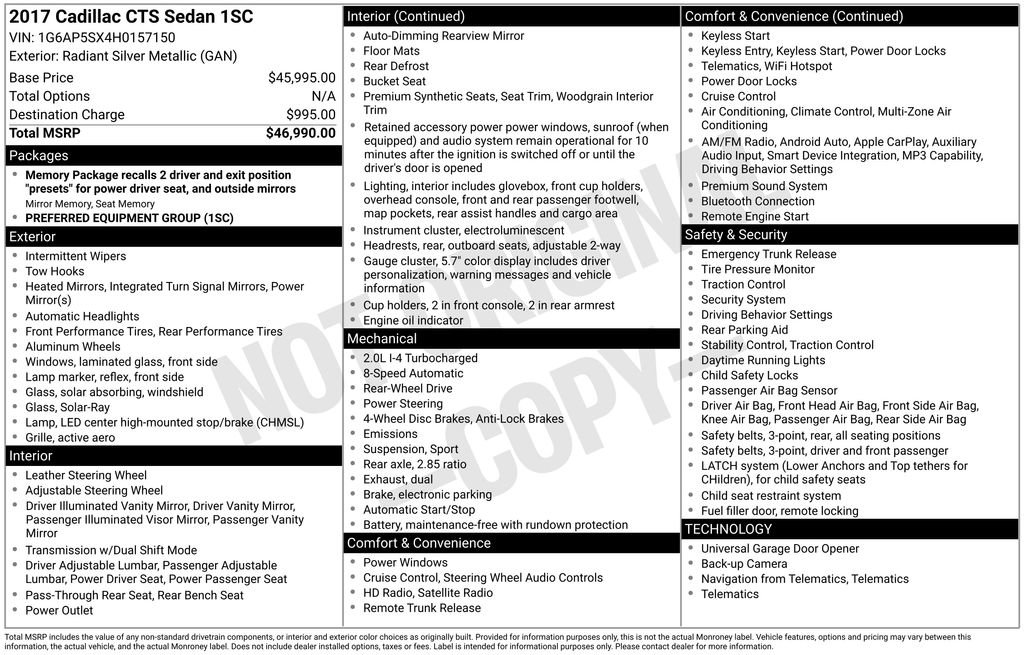 Used 2017 Cadillac CTS Sedan image 3