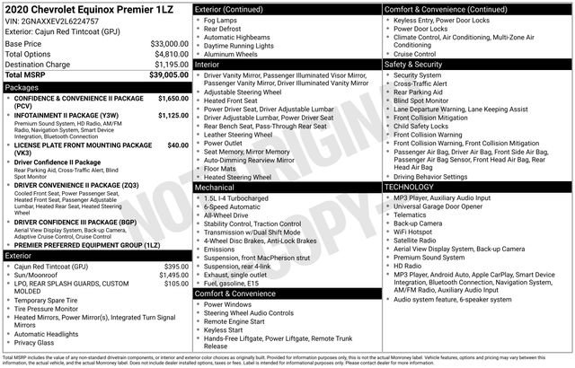 Used 2020 Chevrolet Equinox Premier AWD/4WD image 7