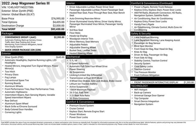 Used 2022 Jeep Wagoneer Series III w/ Convenience Group I image 35