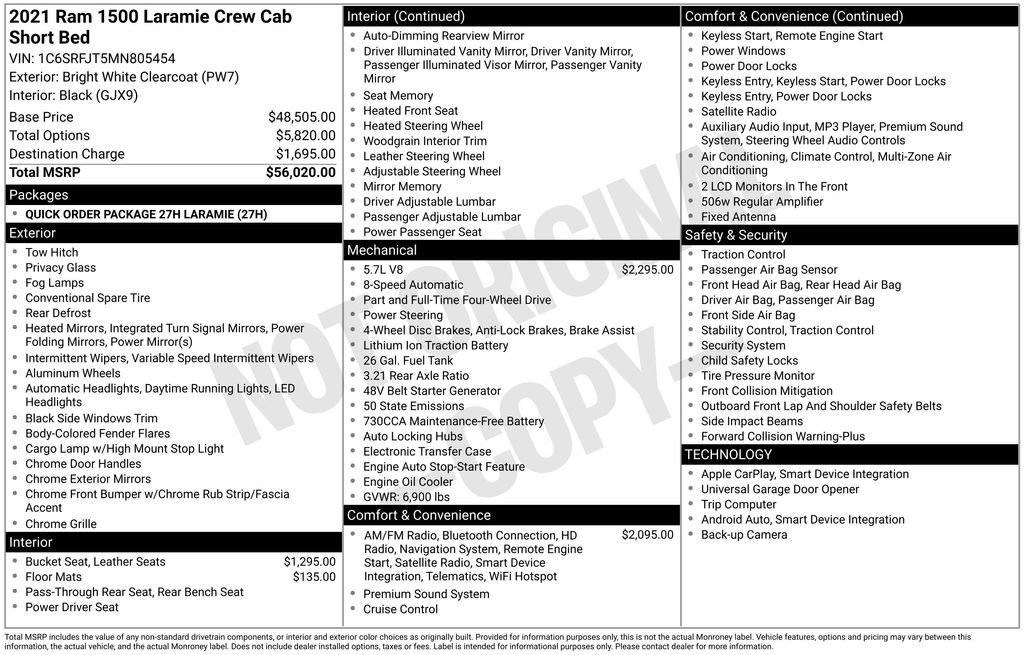 Used 2021 RAM 1500 Laramie image 2
