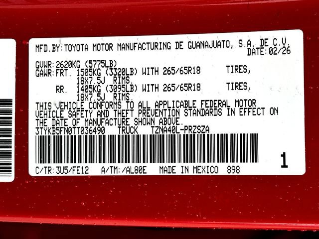 New 2026 Toyota Tacoma TRD Sport image 26