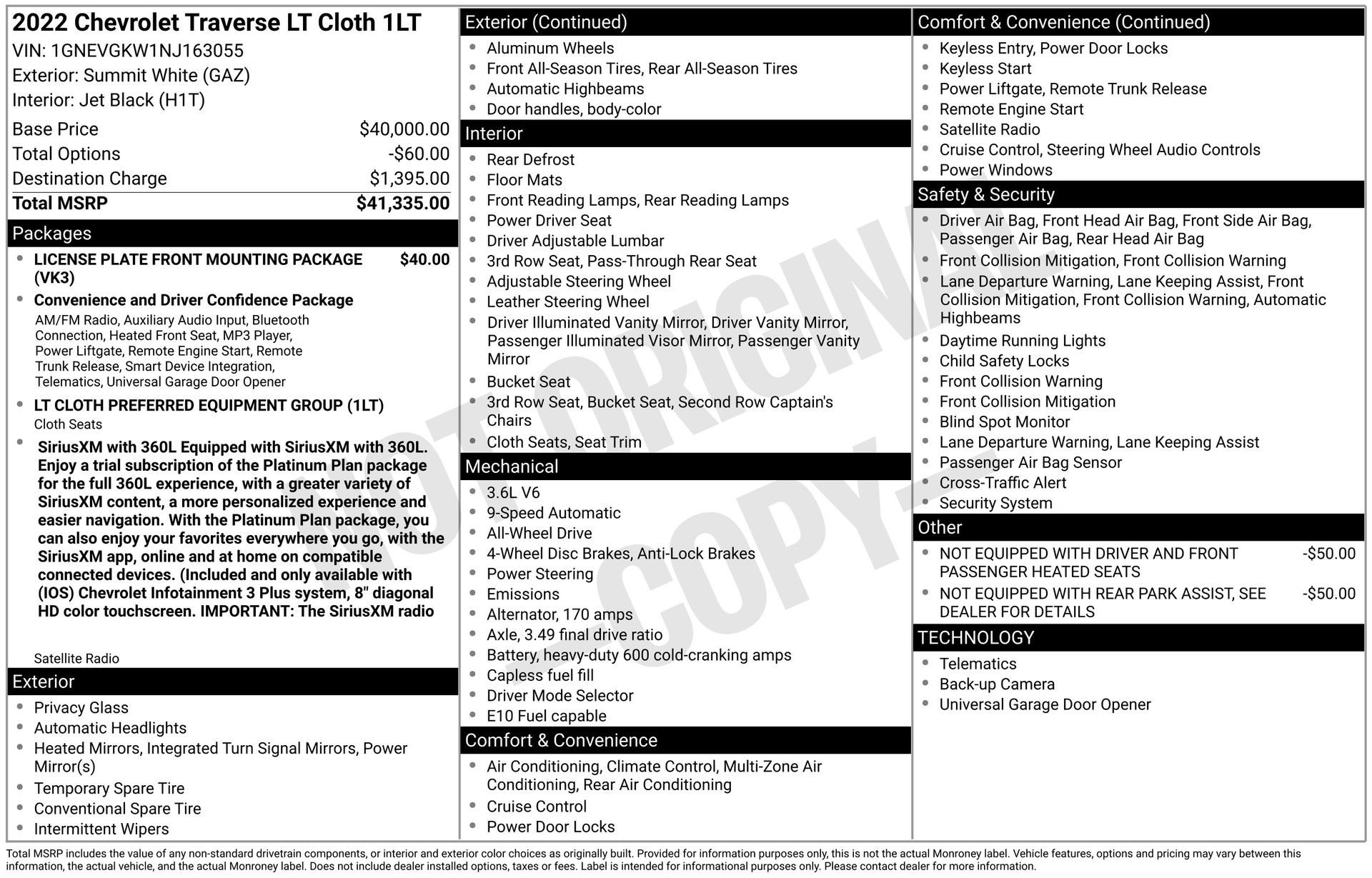 Used 2022 Chevrolet Traverse LT image 3