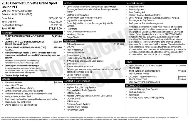 Used 2018 Chevrolet Corvette Grand Sport RWD image 39