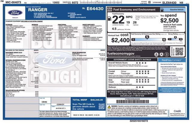 New 2025 Ford Ranger XLT AWD/4WD image 4
