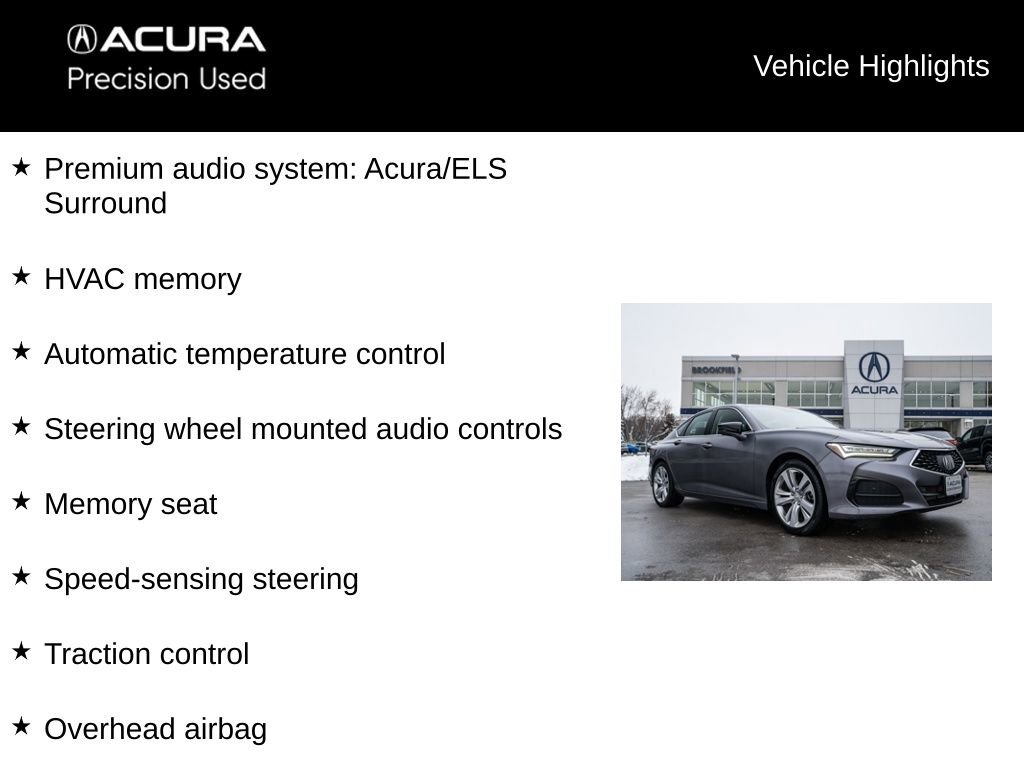 Certified 2021 Acura TLX SH-AWD w/ Technology Package image 9