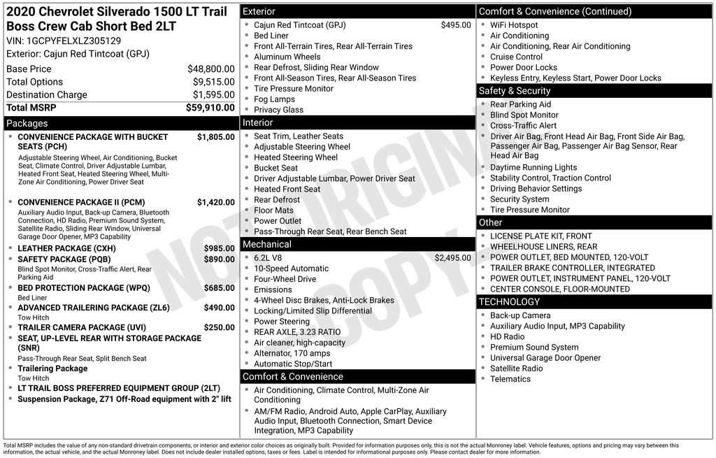 Used 2020 Chevrolet Silverado 1500 LT Trail Boss image 6