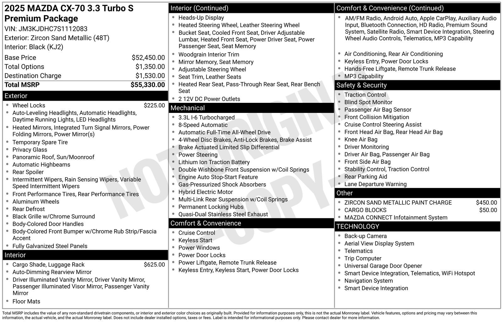 Certified 2025 MAZDA CX-70 3.3 Turbo S w/ Premium Package image 44