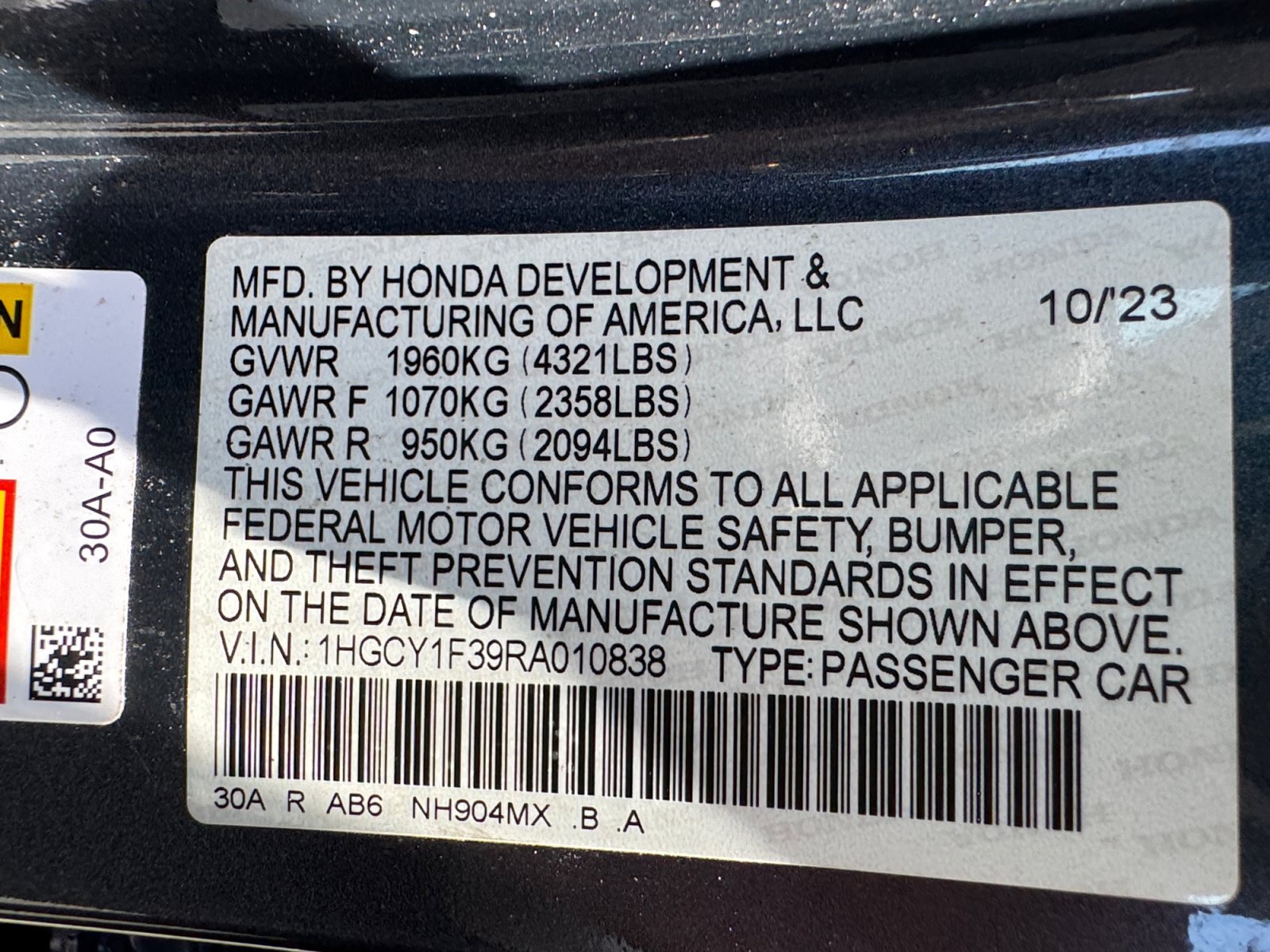 Used 2024 Honda Accord EX image 16