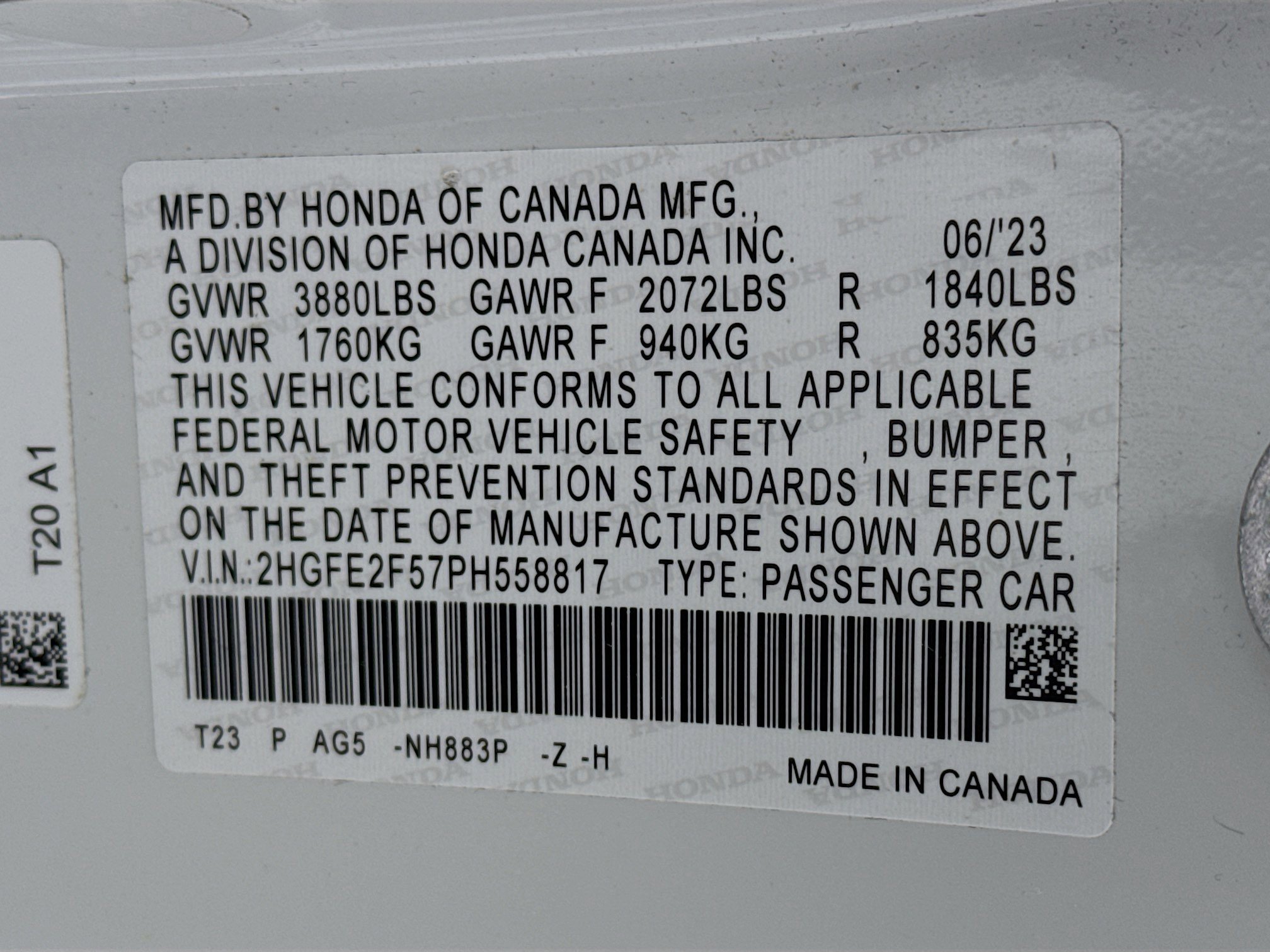 Certified 2023 Honda Civic Sport image 29