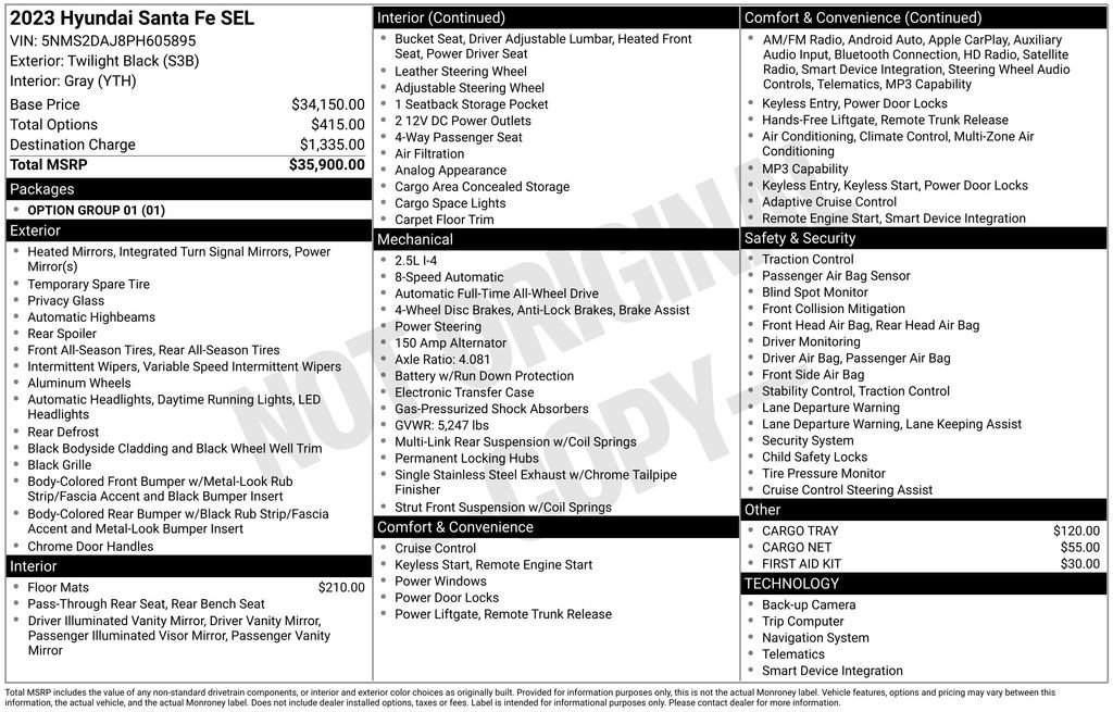 Used 2023 Hyundai Santa Fe SEL image 22