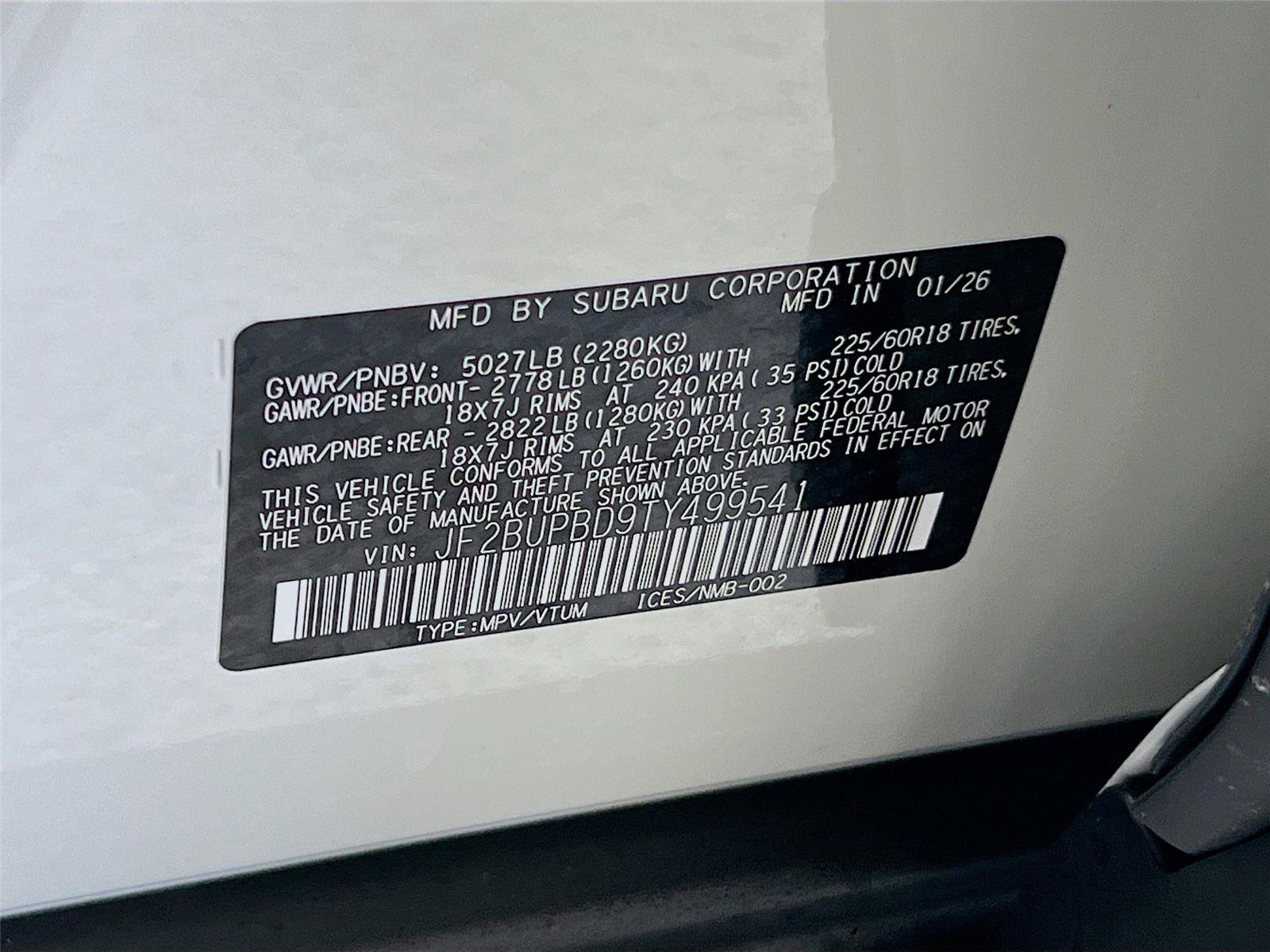 New 2026 Subaru Outback Premium image 31