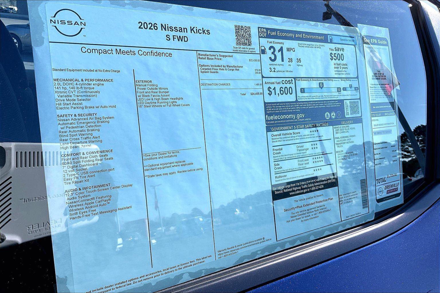 New 2026 Nissan Kicks S FWD image 15