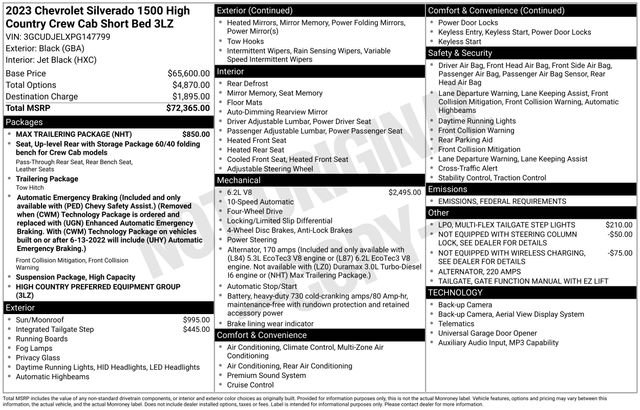 Certified 2023 Chevrolet Silverado 1500 High Country w/ Max Trailering Package image 45