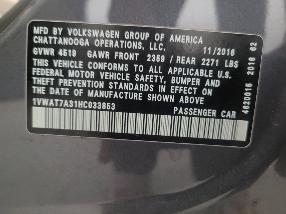 Used 2017 Volkswagen Passat 1.8T S FWD image 33