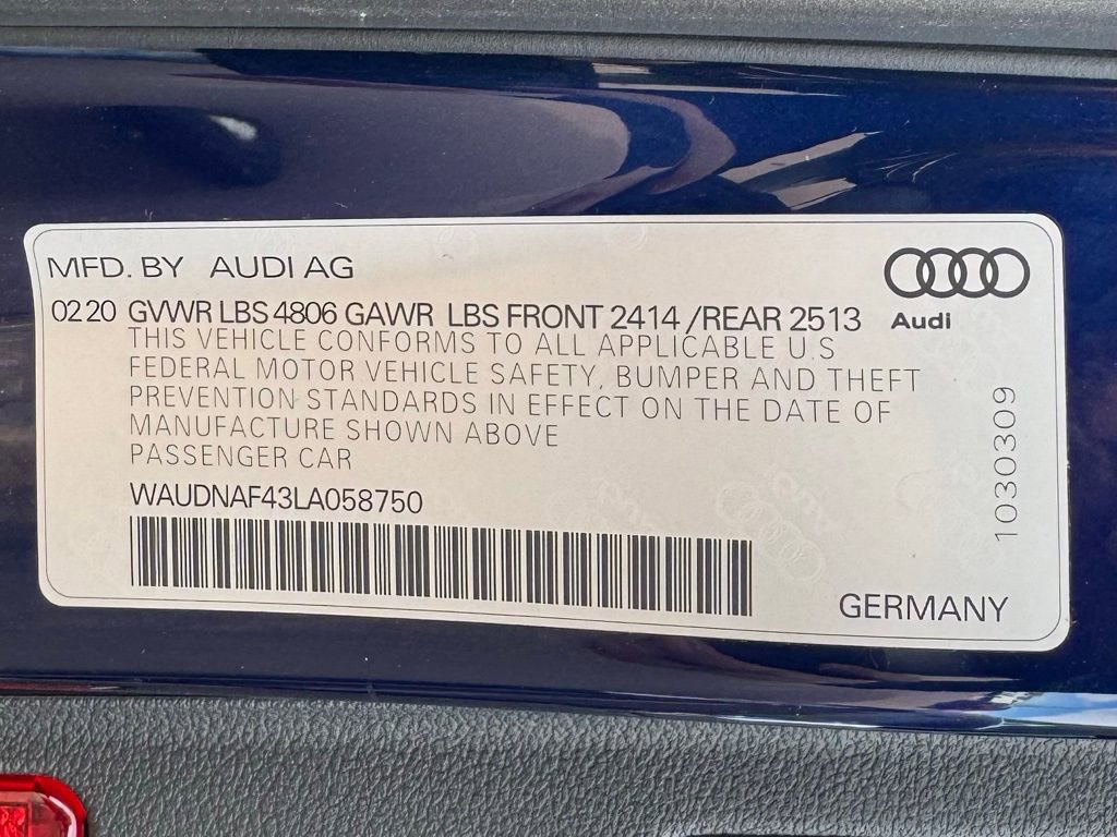 Used 2020 Audi A4 2.0T Premium w/ Convenience Package image 13