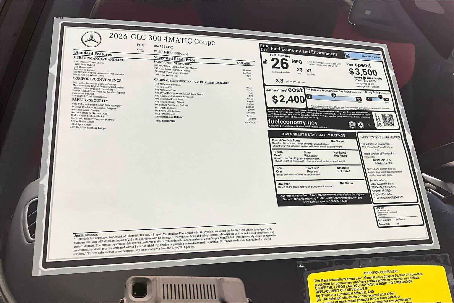 New 2026 Mercedes-Benz GLC 300 4MATIC image 18