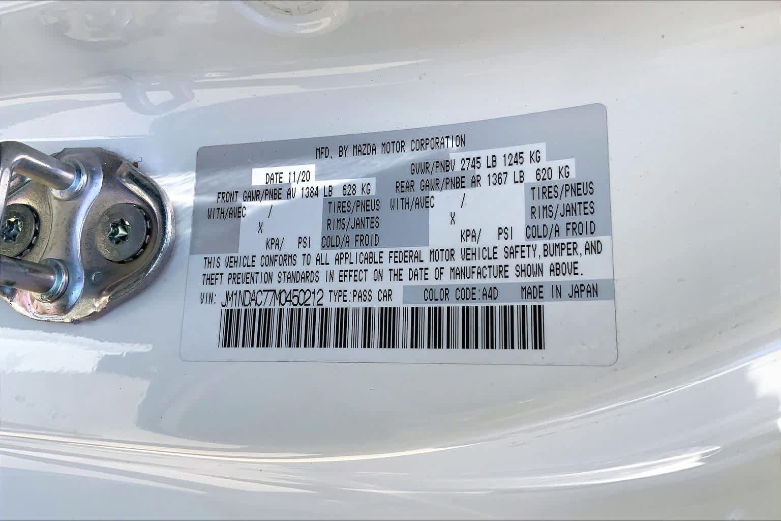Used 2021 MAZDA MX-5 Miata Club RWD image 29