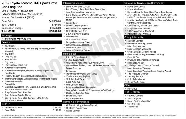 New 2025 Toyota Tacoma TRD Sport image 5