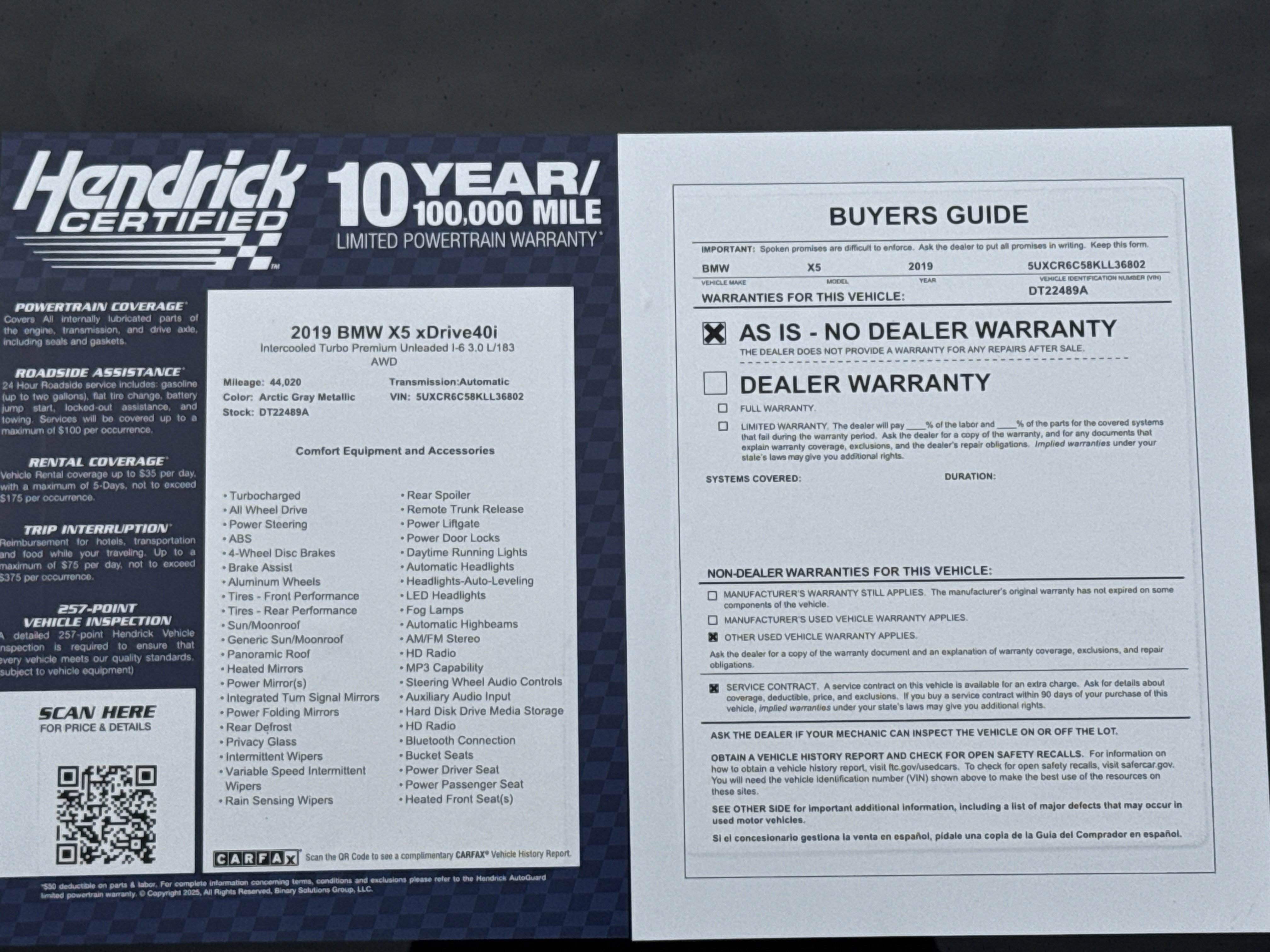 Used 2019 BMW X5 xDrive40i w/ Convenience Package image 37