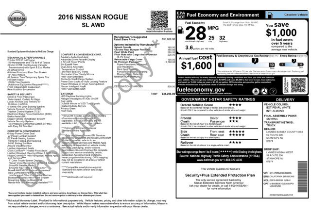 Used 2016 Nissan Rogue SL w/ SL Premium Package image 56