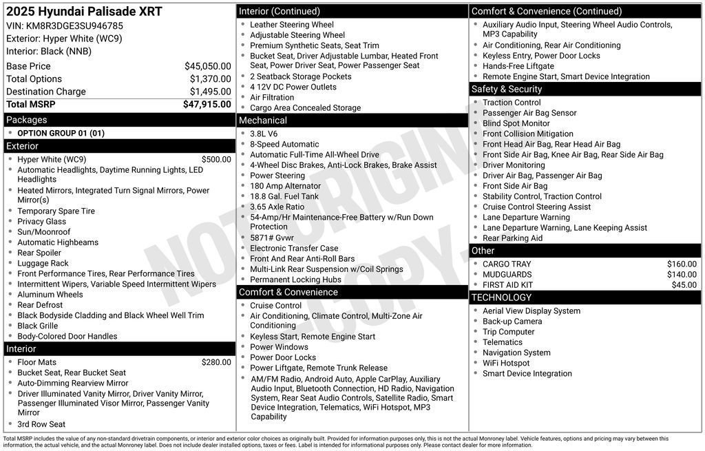 Used 2025 Hyundai Palisade XRT image 48