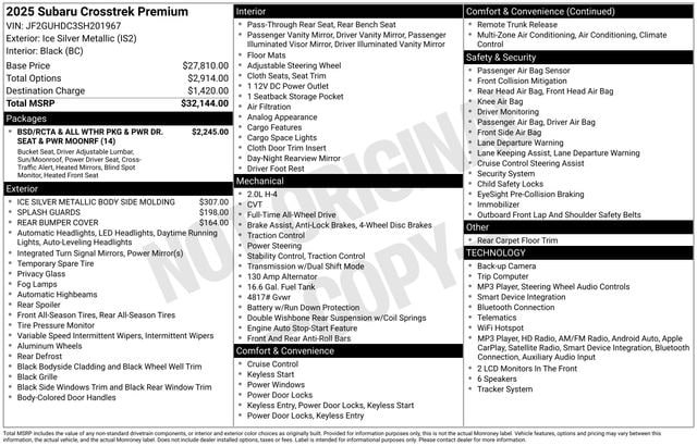 Certified 2025 Subaru Crosstrek 2.5i Premium AWD/4WD image 17
