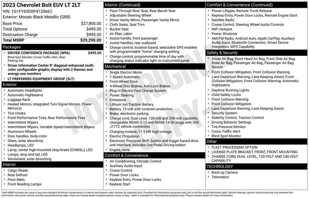 Certified 2023 Chevrolet Bolt EUV LT w/ Driver Confidence Package FWD image 3
