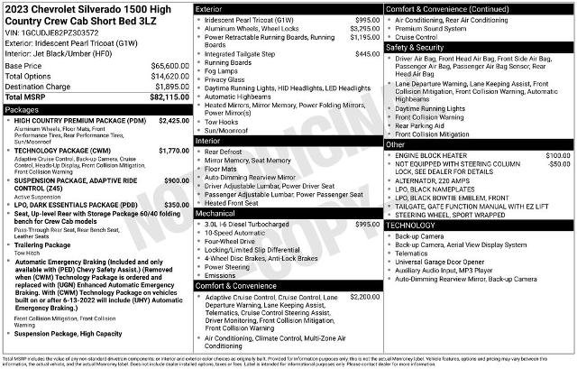 Used 2023 Chevrolet Silverado 1500 High Country w/ High Country Premium Package AWD/4WD image 8