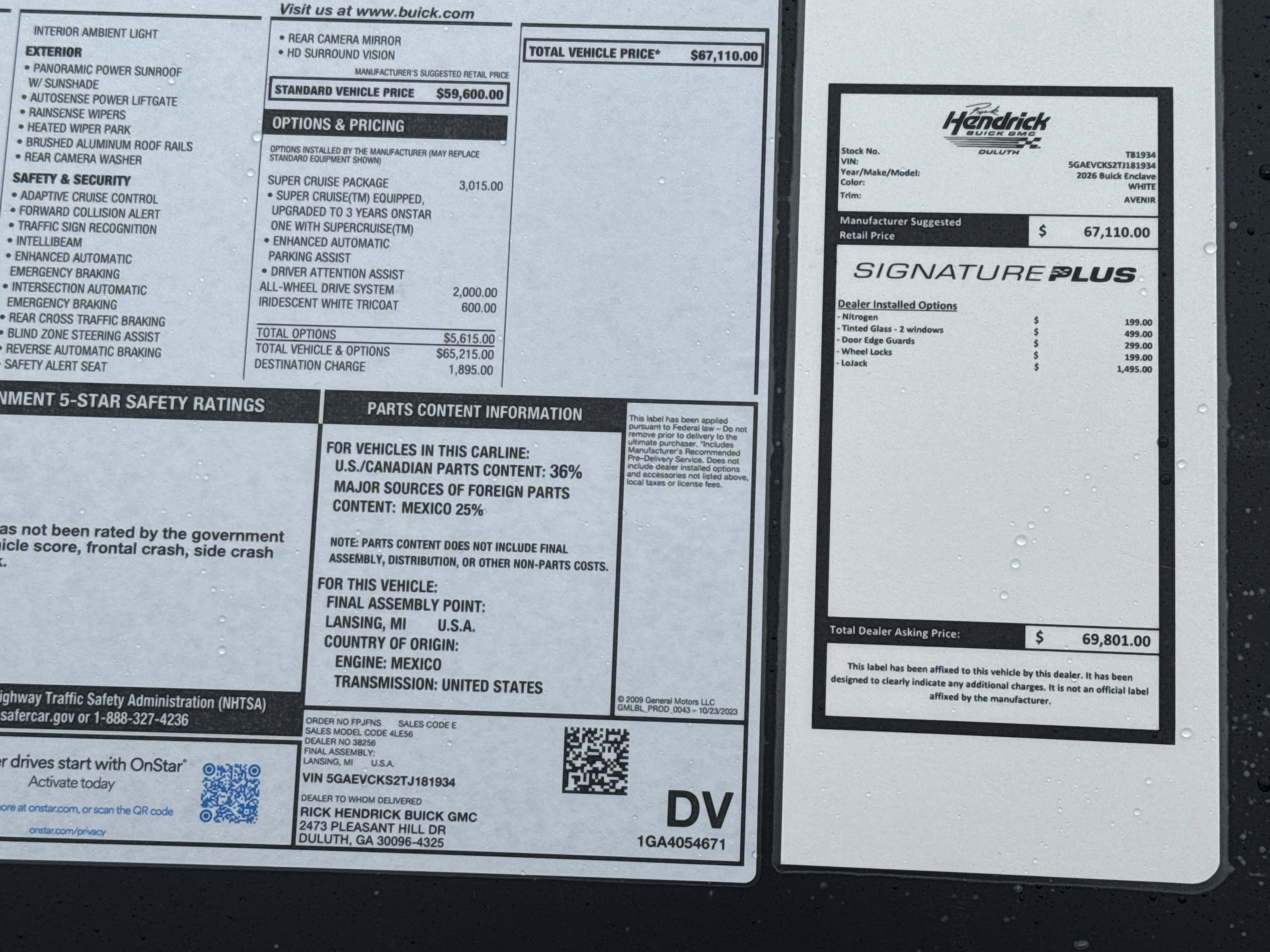 New 2026 Buick Enclave Avenir w/ Super Cruise Package image 40