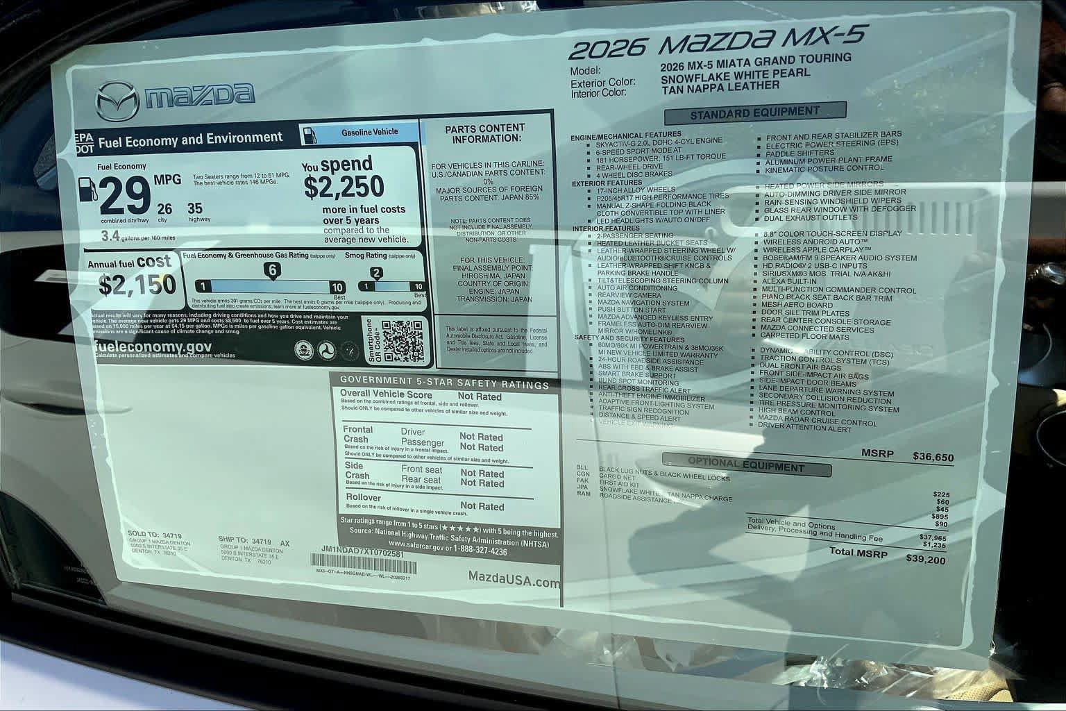 New 2026 MAZDA MX-5 Miata Grand Touring RWD image 21