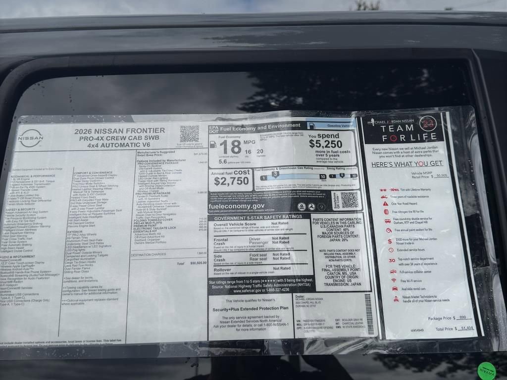 New 2026 Nissan Frontier PRO-4X w/ Pro Premium Package image 12