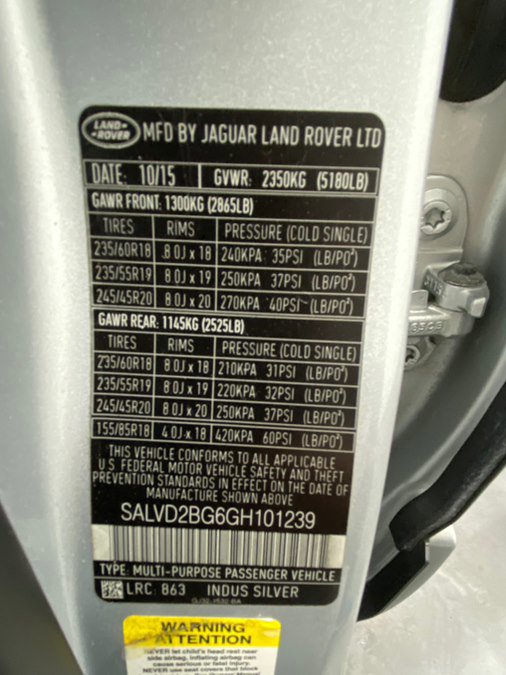 Used 2016 Land Rover Range Rover Evoque HSE Dynamic image 57