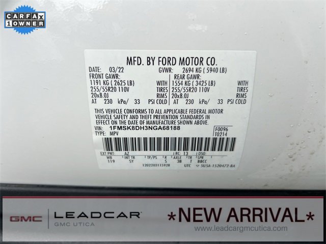 Used 2022 Ford Explorer XLT w/ Equipment Group 202A image 32