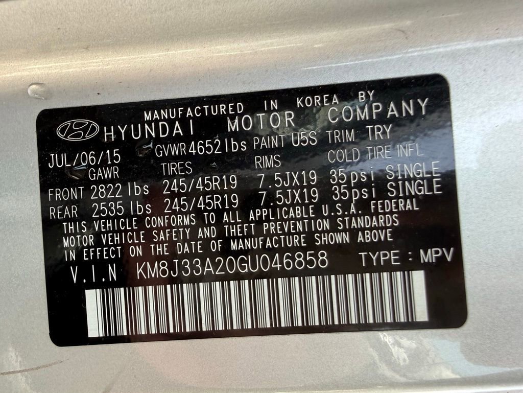 Used 2016 Hyundai Tucson Limited w/ Option Group 03 FWD image 32