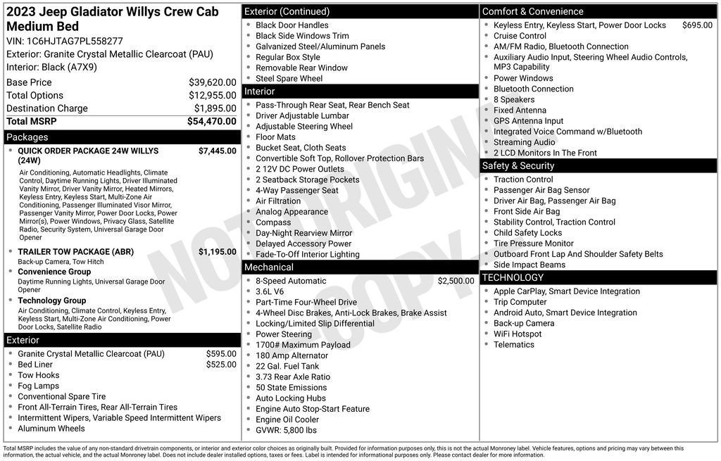 Used 2023 Jeep Gladiator Willys image 40