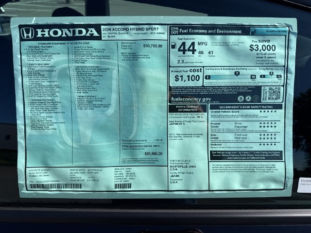 New 2026 Honda Accord Sport image 32