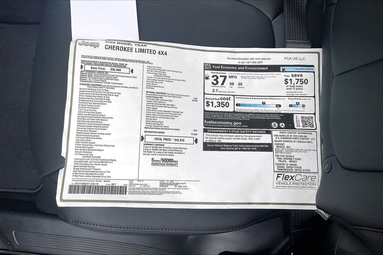 New 2026 Jeep Cherokee Limited image 36