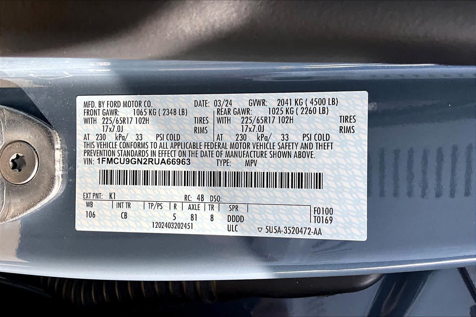 Used 2024 Ford Escape Active w/ Tech Pack #1 AWD/4WD image 31