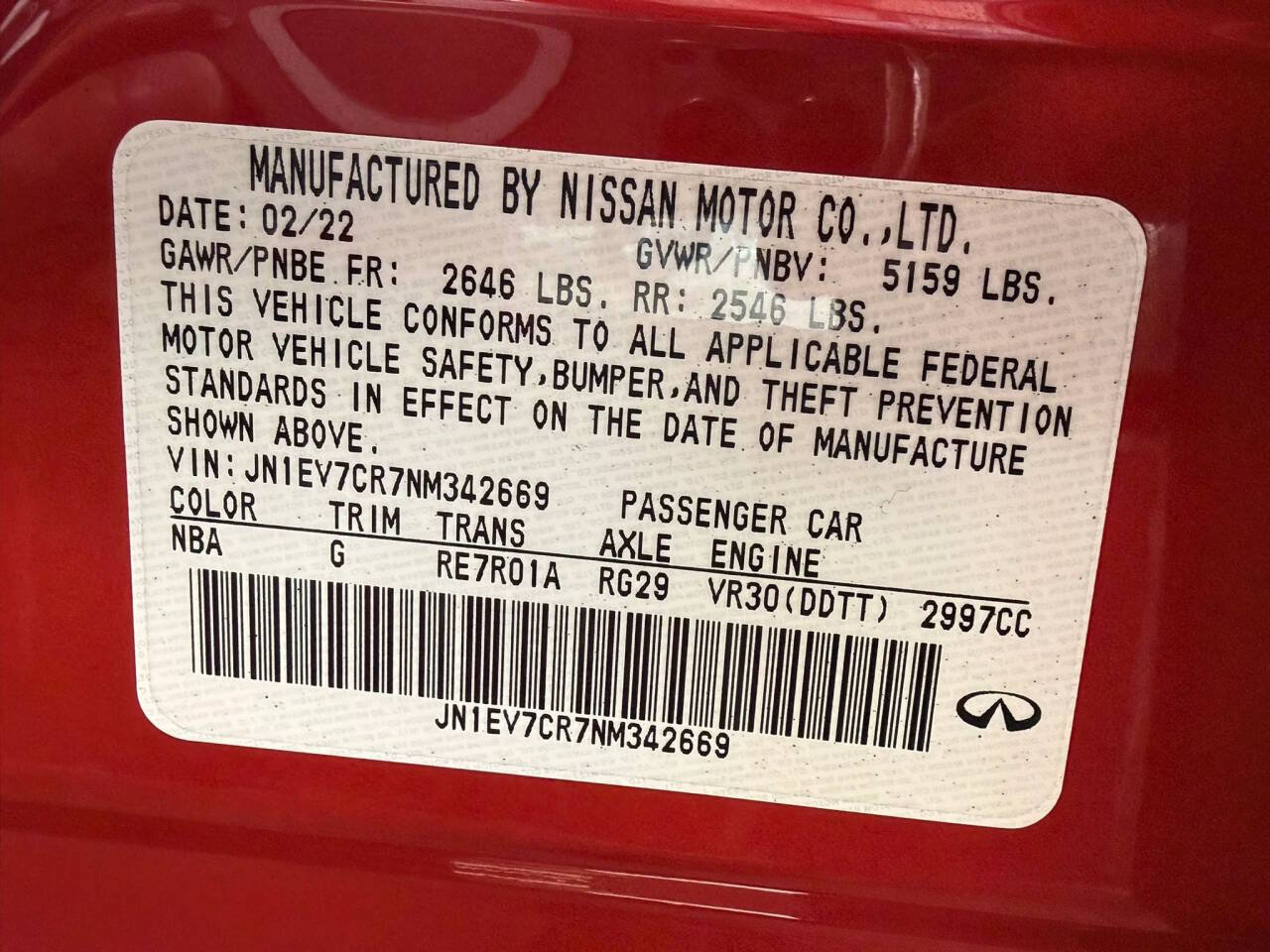 Used 2022 INFINITI Q50 Sensory AWD/4WD image 23