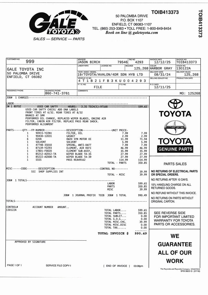 Used 2019 Toyota Avalon Limited image 11
