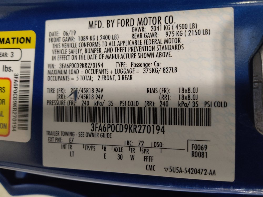Used 2019 Ford Fusion SEL FWD image 33