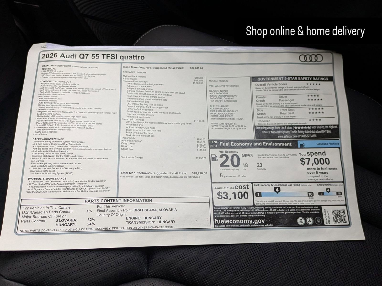New 2026 Audi Q7 3.0T Premium Plus AWD/4WD image 18
