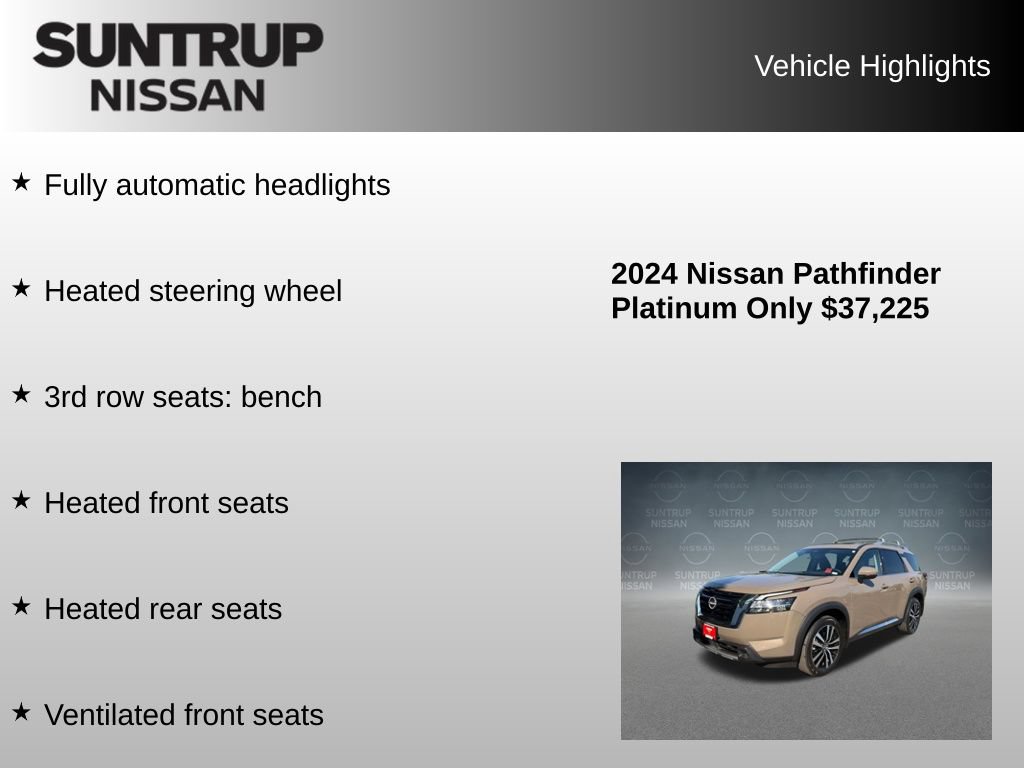 Used 2024 Nissan Pathfinder Platinum w/ Cargo Package FWD image 23