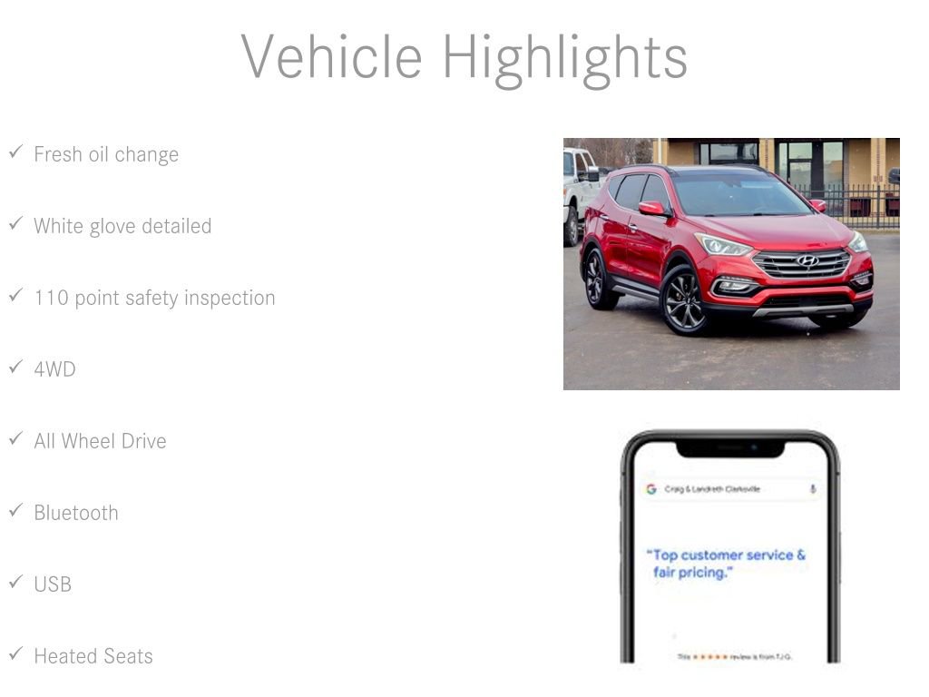 Used 2017 Hyundai Santa Fe Sport w/ 2.0T Ultimate Tech Package 05 image 6