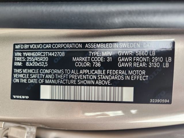 New 2026 Volvo XC60 T8 Plus w/ Protection Package Premier AWD/4WD image 24