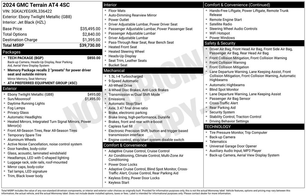 Used 2024 GMC Terrain AT4 w/ Tech Package AWD/4WD image 6