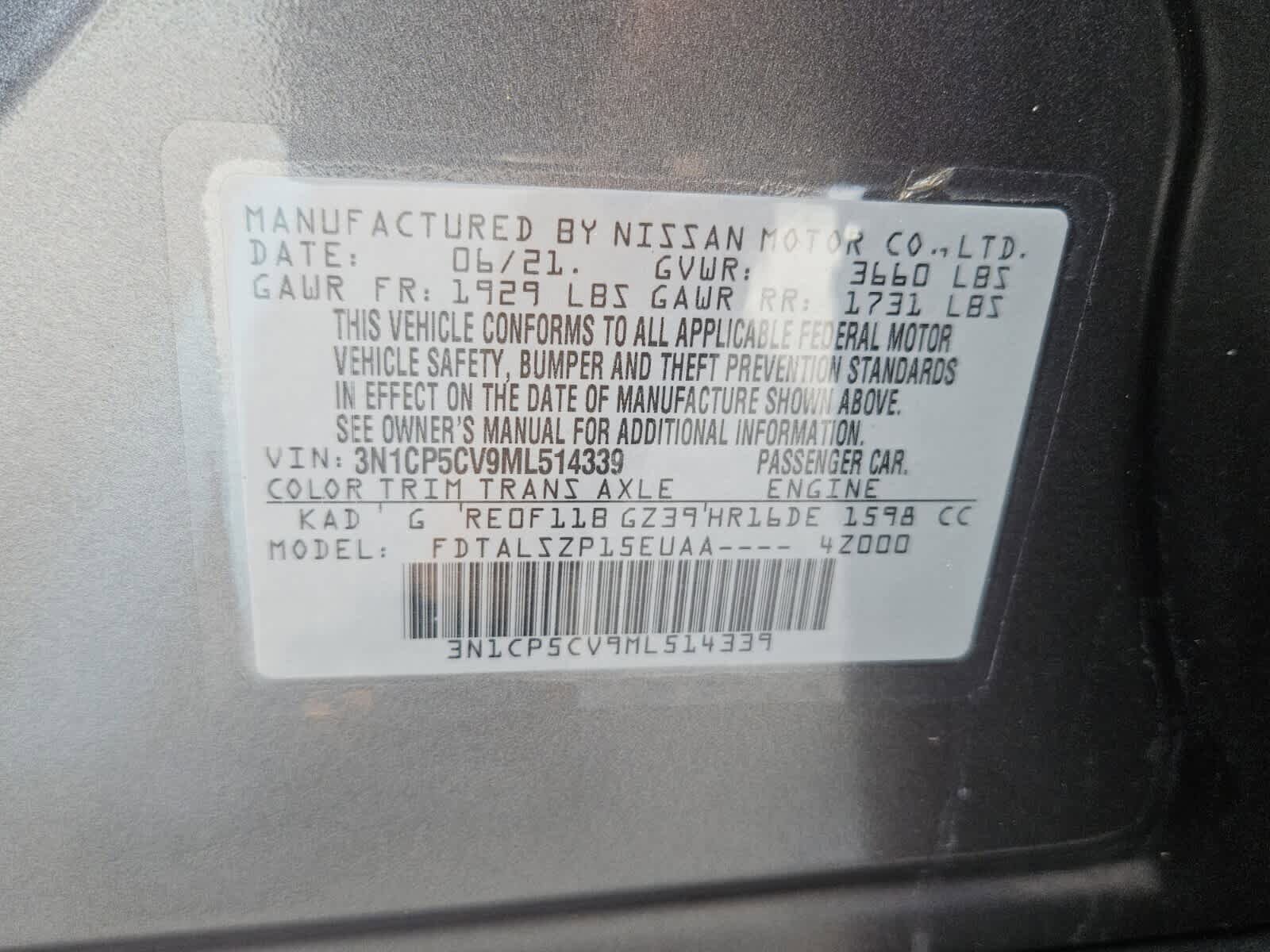 Used 2021 Nissan Kicks SV FWD image 7