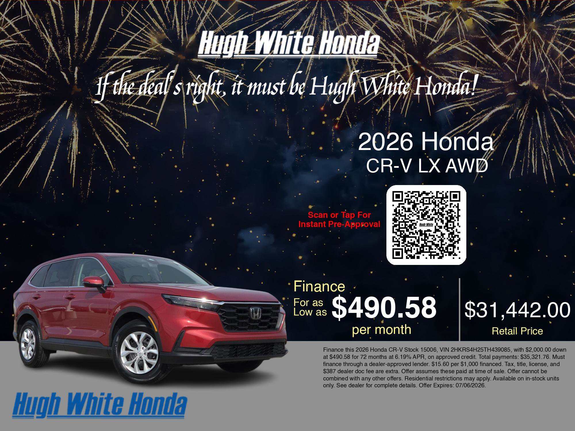 Used 2026 Honda CR-V LX image 3